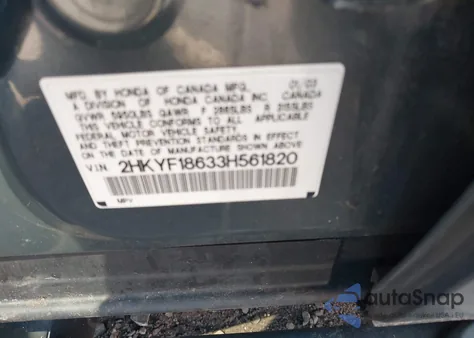 2003 Honda Pilot Ex-L из США, поврежденный, VIN 2HKYF18633H561820